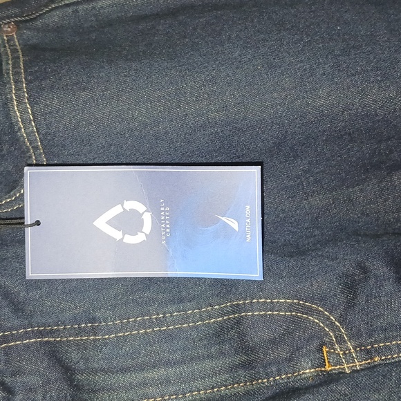 Nautica Men Crafted vintage straight fit real denim blue jeans size 40 x 32 NWT - Picture 4 of 13